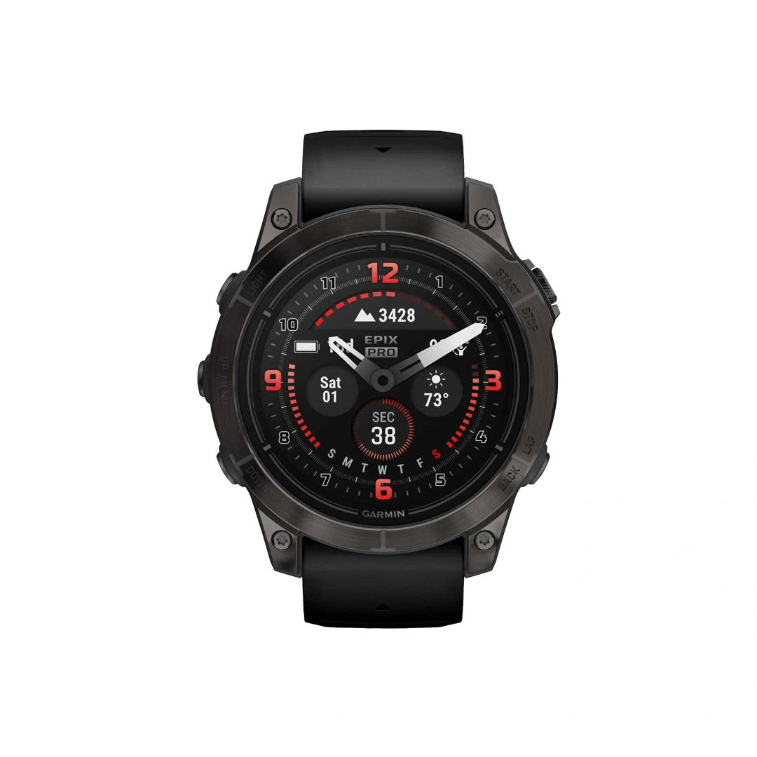 Garmin Epix Pro Gen 2 Sapphire, 47mm, Carbon Grey DLC Titanium and Black Leather Band in Qatar Garmin Epix Pro Gen 2 Sapphire, 47mm, Carbon Grey DLC Titanium and Black Leather Band in Qatar